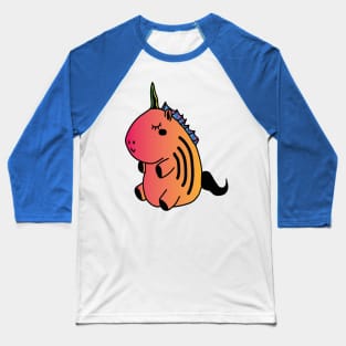 Pink Cute Chubbicorns Baseball T-Shirt